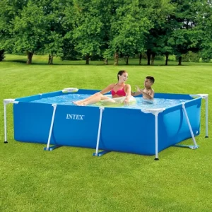 Intex 28270 Rectangular Pool 220CM Above Ground Steel Frame Pool With Puncture Resistant Material
