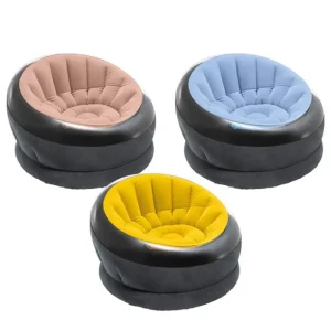 Intex 68582 Empire Chair Indoor Outdoor Large Inflatable Lounger Sofa With Anti-Puncture Bottom