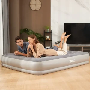 Intex 64114 Mid-Rise Airbeds Large Double Inflatable Mattress With Pump
