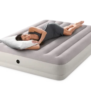 Intex 64179 Mid-Rise Portable Inflatable Queen Air Mattress With USB Pump