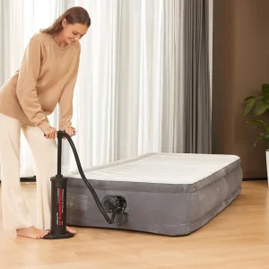 Intex 64412 Comfort Plush Air Mattress 18“ High Raised Single Inflatable Beds With Built-in Electric Pump