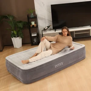 Intex 67766 Dura-Beam Twin Air Mattress 13“ Single Size Inflatable Beds With Built-in Pump