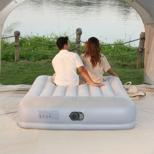 Intex 64118 Raised Pillow Rest Inflatable Beds Queen Size Built-in Electric Pump