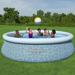 Bestway 57372 Above Ground Pool 15ft Large Inflatable Pool Round
