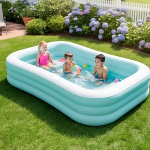 Intex 58497 Backyard Swim Center Rectangular Inflatable Lounge Pool For Family