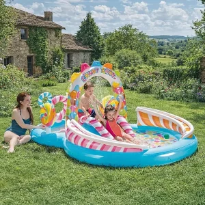 Intex 57149 Candy Zone Play Center Pools Inflatable Kiddie Pool With Water Slide