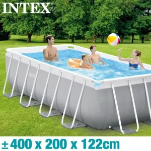 Piscina Intex 26790 Rectangular Prism Frame Pools With Ladder 400x200x122cm