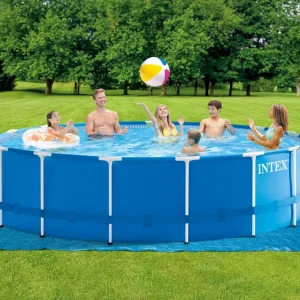 Intex 28242 Backyard Above Ground Pool 15x48 Large Steel Frame Pools For Famil With Filter Pump Ladder Cover