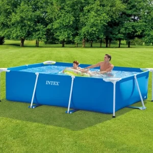 Intex 28271 2.6m Rectangular Steel Frame Pool For Family 260x160x65cm