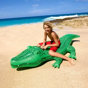 Intex 58546 Lil Gator Ride-On Small Inflatable Gator Pool Float For Kids