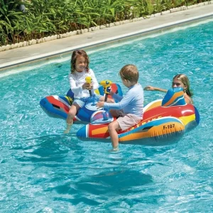 Intex 57531 Jet Fighter Ride-On Inflatable Arplane Pool Float Built-in Water Gun