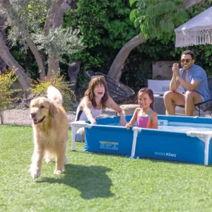 Intex 48402 Square Steel Frame Pet Pool With Detachable Skimmer